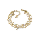 GuessÂ¬â€ Bracelet Ip Gold With Multiple Heart Row Chain