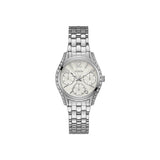 Guess Ladies Stainless Steel Watch With White Dial & Crystal