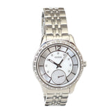 Guess Ladies Stainless Steel Watch With Sun Silver Dial