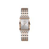 Guess Ladies 2 Tone Stainless Steel Watch Silver Color Dial With 2Tone Metal Bracelet