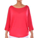 قميص هانرو مالافا باكمام 3/4 وردي مقاس M