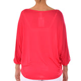 قميص هانرو مالافا باكمام 3/4 وردي مقاس M