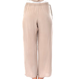 بنطلون هانرو للنوم طوبل منسوج ازرق نقي  مقاس L