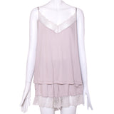 طقم بيجاما هانرو جولينا قصيرة لون السيراميك مقاس L