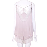 طقم بيجاما هانرو جولينا قصيرة لون السيراميك مقاس L