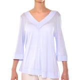 قميص هانرو هيلا باكمام 3/4 ابيض مقاس S