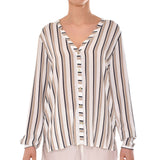 Hanro Sleep And Lounge Woven Long Sleeves Shirt Pastel Stripe