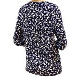 قميص هانرو مخطط أكمام طويلة لون أزرق مقاس L