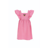 Moschino Kids Girl's Pink Teddy Ruffle Sleeve Dress
