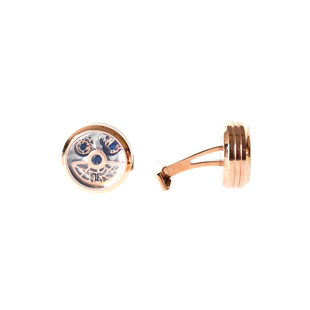 Helvetic-Tf Polished Stainless Steel Rotor Cufflink | Accessories | Cufflink | Cufflinks | Eid Gifts | EID2021 | GCC | Mens | SP