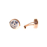 Helvetic-Tf Polished Stainless Steel Rotor Cufflink