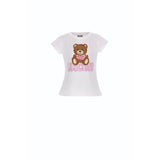 Moschino Kids Girls White Teddy Logo T-Shirt