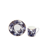 Roberto Cavalli Azulejos Luxury box Set 2 Pcs Coffee Cup Saucer 6x61Cm/12Cm