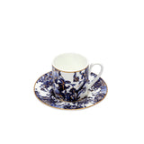 Roberto Cavalli Azulejos Luxury box Set 2 Pcs Coffee Cup Saucer 6x61Cm/12Cm