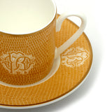 Roberto Cavalli Lizzard Gold Coffee CupÂ  Saucer 6x61Cm/12Cm Set of 6
