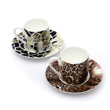 Roberto Cavalli Africa DakarGabon Luxury box Set 2 Pcs Coffee Cup Saucer 6x61Cm/12Cm