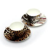 Roberto Cavalli Africa Zimbabwe Djerba Luxury box Set 2 Pcs Tea Cup Saucer 86x59Cm/155Cm