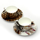 Roberto Cavalli Africa Zimbabwe Djerba Luxury box Set 2 Pcs Tea Cup Saucer 86x59Cm/155Cm