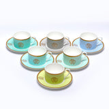 Roberto Cavalli Lizzard Sunrise S6 Pz The Set 6 Pcs Tea Cup  Saucer