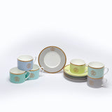 Roberto Cavalli Lizzard Sunrise S6 Pz The Set 6 Pcs Tea Cup  Saucer