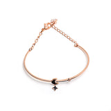 Swarovski Swarovski Symbolic Moon Bangle Black, Rose-Gold Tone Plated