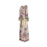 Shaira Women's Grey Multicolour Jalabiya