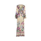 Shaira Women's Grey Multicolour Jalabiya