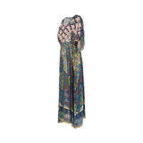 Shaira Women's Blue Multicolour Kaftaan