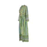 Shaira Women's Green Multicolour Kaftan