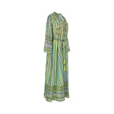 Shaira Women's Green Multicolour Kaftan