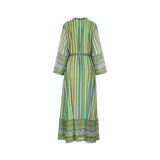 Shaira Women's Green Multicolour Kaftan