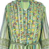 Shaira Women's Green Multicolour Kaftan