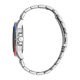 Just Cavalli Men's Watch, Silver Color Case, Black Dial, Silver Color Metal Bracelet