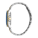 Just Cavalli Men's Two Tone Silver & Gold Color Watch with Dark Blue Dial