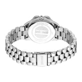 Just Cavalli Women's Watch, Silver Color Case, Light Blue Dial, Stainless Steel Metal Bracelet