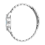 Just Cavalli Women's Watch, Silver Color Case, Light Blue Dial, Stainless Steel Metal Bracelet