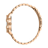 Just Cavalli Women's Rose Gold Watch with Silver Dial and Bracelet