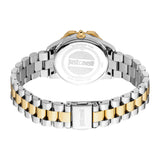 Just Cavalli Women's Two Tone Silver & Gold Color Watch with Silver Dial and Metal Bracelet