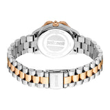 Just Cavalli Women's Two Tone Silver & Rose Gold Watch with Dark Green Dial