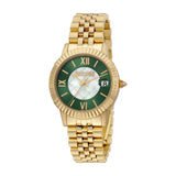 Just Cavalli Women Watch, Gold Color Case, Dark Green Dial, Gold Color Stainless Steel Metal Bracelet