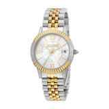 Just Cavalli Women Watch, Two Tone Silver & Gold Color Case, Silver Dial, Two Tone Silver & Gold Color Stainless Steel Metal Bracelet