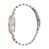 Just Cavalli Women Watch, Two Tone Rose Gold & Black Color Case, Silver Dial, Two Tone Silver & Rose Gold Color Stainless Steel Metal Bracelet