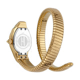Just Cavalli Women Watch, Gold Color Case, Silver Dial, Gold Color Stainless Steel Metal Bracelet