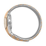 Just Cavalli Women Watch, Two Tone Silver & Rose Gold Color Case, White Mop Dial, Two Tone Silver & Rose Gold Color Stainless Steel Metal Bracelet