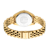 Just Cavalli Women's Gold Color Watch with Turquoise Dial and Gold Color Metal Bracelet