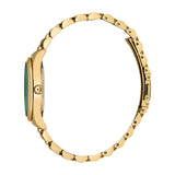Just Cavalli Women's Gold Color Watch with Dark Green Dial and Gold Color Metal Bracelet