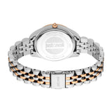 Just Cavalli Women's Two Tone Silver & Rose Gold Color Watch with Silver Dial
