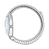 Just Cavalli Snake Shape Women's Silver Watch with Light Blue Dial
