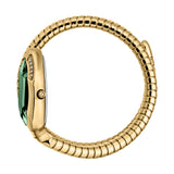 Just Cavalli Snake Shape Women's Gold Watch with Dark Green Dial