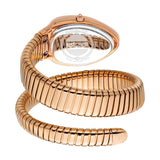 Just Cavalli Snake Shape Women's Rose Gold Watch with Silver Dial